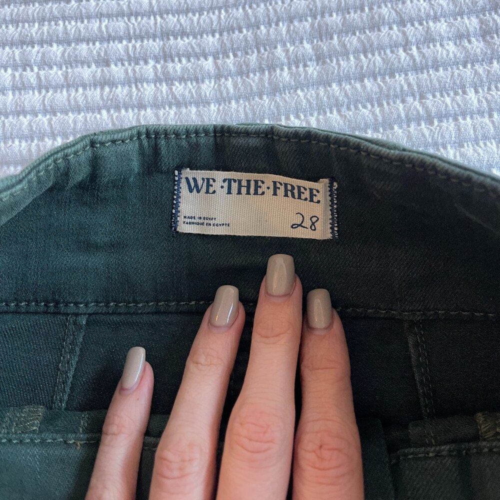 Free People x We The Free Jayde Flare Jean in Thyme Green size 28 - Picture 2 of 5